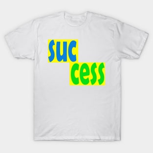 design "success" text green T-Shirt